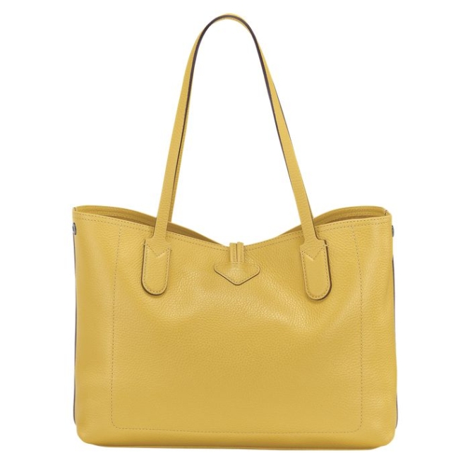 Women's Longchamp Roseau Essential Shoulder Bags Yellow | UAE-2460QP