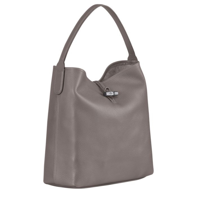 Women's Longchamp Roseau Essential Shoulder Bags Grey | UAE-4893UA