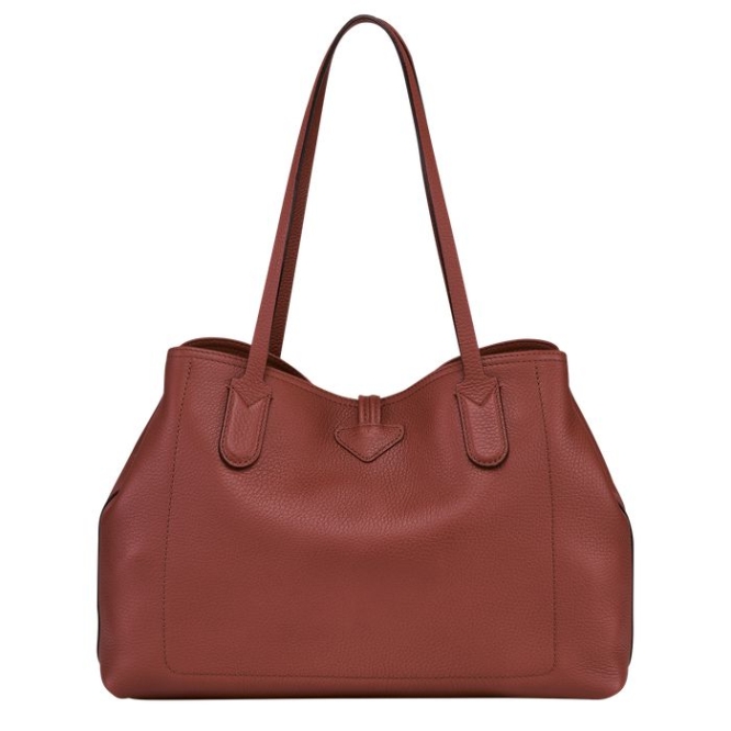 Women's Longchamp Roseau Essential Shoulder Bags Brown | UAE-6801ME