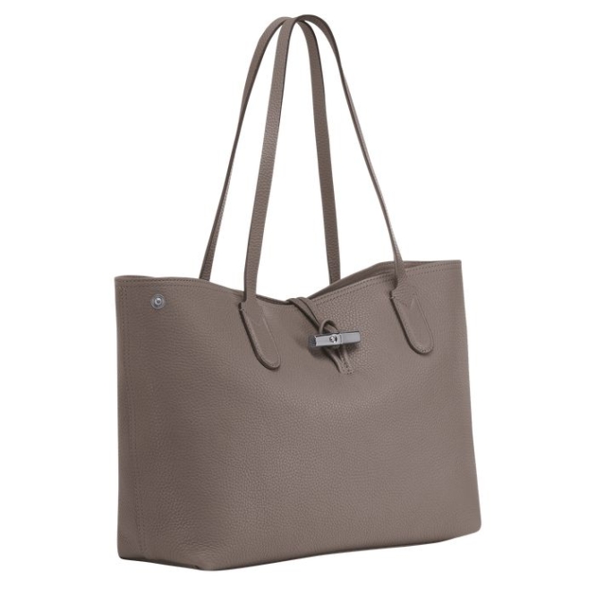 Women's Longchamp Roseau Essential Shoulder Bags Grey | UAE-9287AV