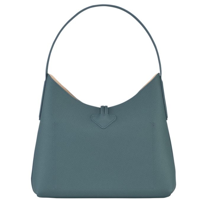 Women's Longchamp Roseau M Shoulder Bags Blue | UAE-2768AG