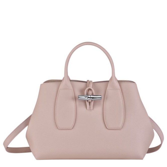 Women\'s Longchamp Roseau M Top-handle Bags Light Pink | UAE-5136RU