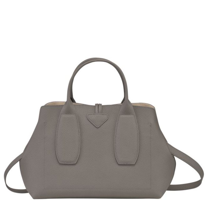 Women's Longchamp Roseau M Top-handle Bags Grey | UAE-8104KS