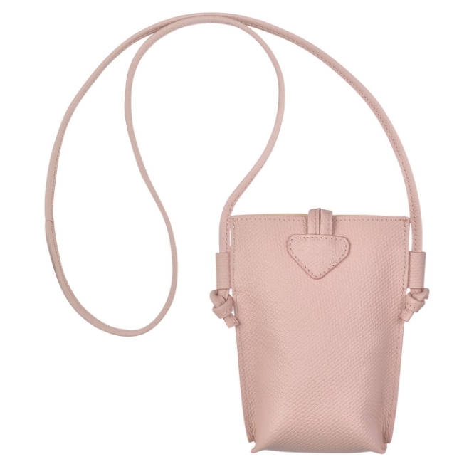 Women's Longchamp Roseau Phone Cases Pink | UAE-6187PY