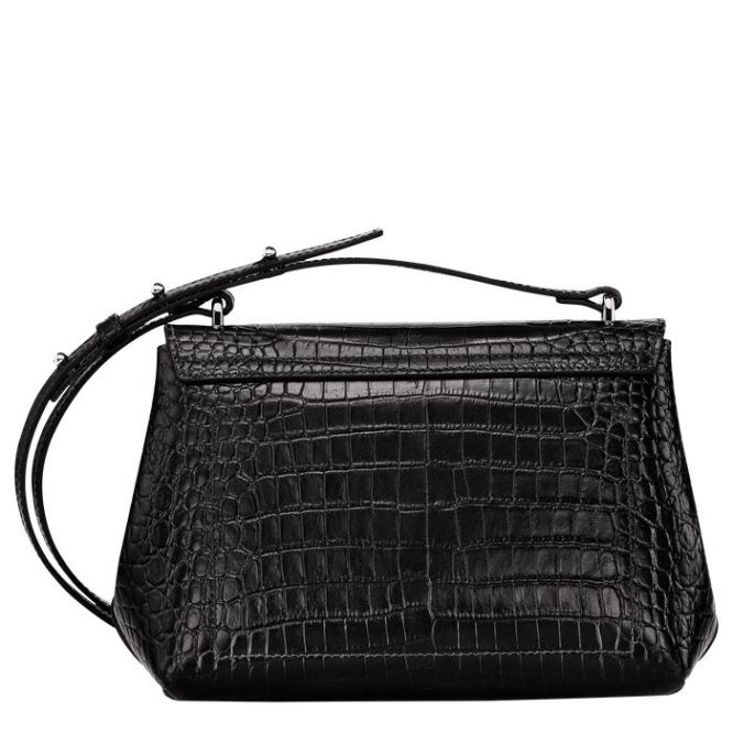 Women's Longchamp Roseau S Crossbody Bags Black | UAE-8760ZD