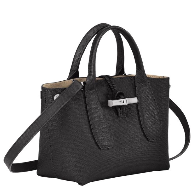 Women's Longchamp Roseau S Top-handle Bags Black | UAE-0812ZN