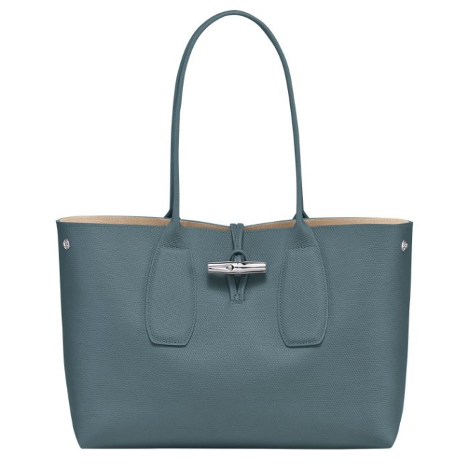 Women's Longchamp Roseau Shoulder Bags Blue | UAE-0175BI