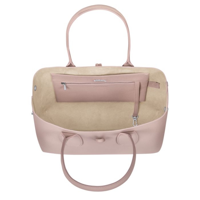 Women's Longchamp Roseau Shoulder Bags Light Pink | UAE-4387MU