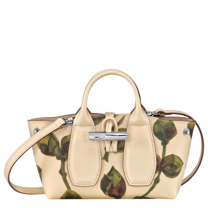 Women's Longchamp Roseau Végétal XS Top-handle Bags Khaki | UAE-4672FI