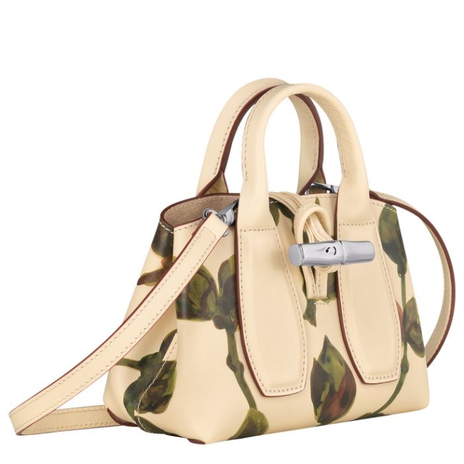 Women's Longchamp Roseau Végétal XS Top-handle Bags Khaki | UAE-4672FI