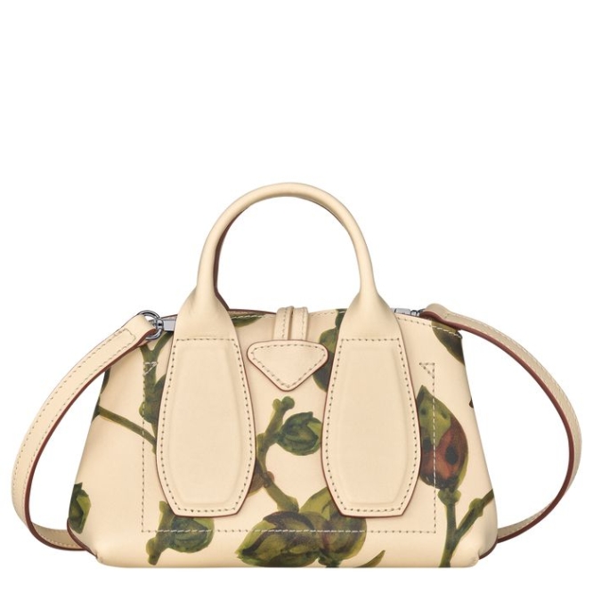 Women's Longchamp Roseau Végétal XS Top-handle Bags Khaki | UAE-4672FI