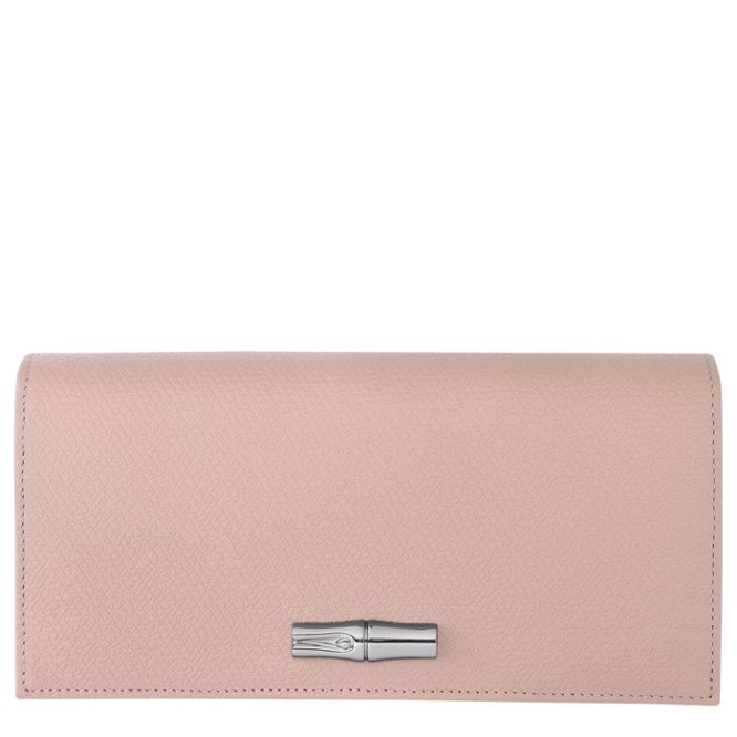 Women\'s Longchamp Roseau Wallets Light Pink | UAE-1976QN