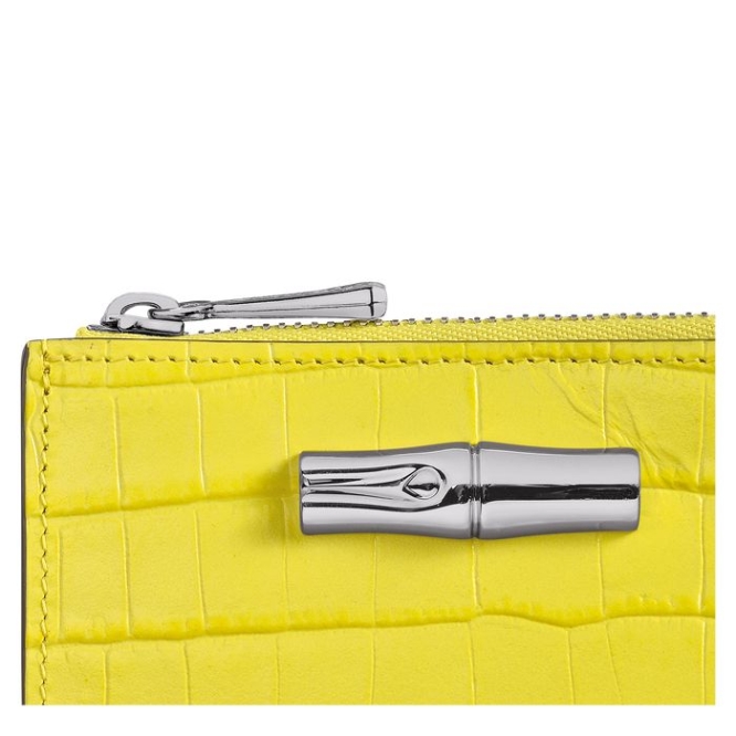 Women's Longchamp Roseau Wallets Yellow | UAE-9435XY