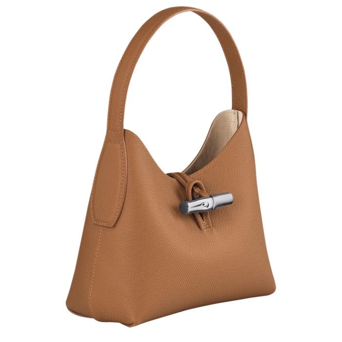 Women's Longchamp Roseau XS Shoulder Bags Beige | UAE-0261QI