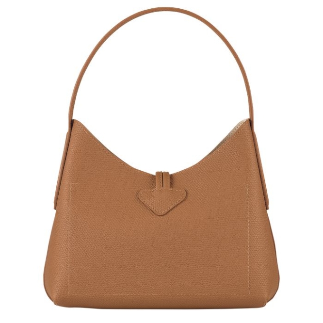 Women's Longchamp Roseau XS Shoulder Bags Beige | UAE-0261QI