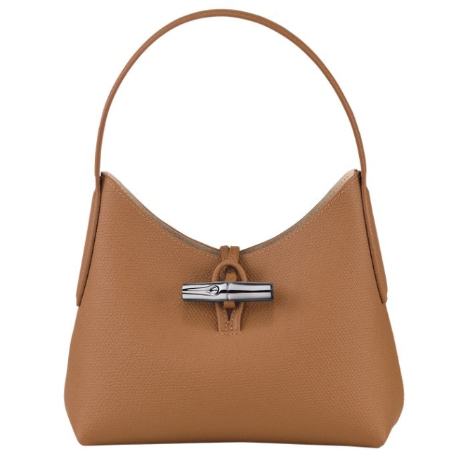 Women\'s Longchamp Roseau XS Shoulder Bags Beige | UAE-0261QI