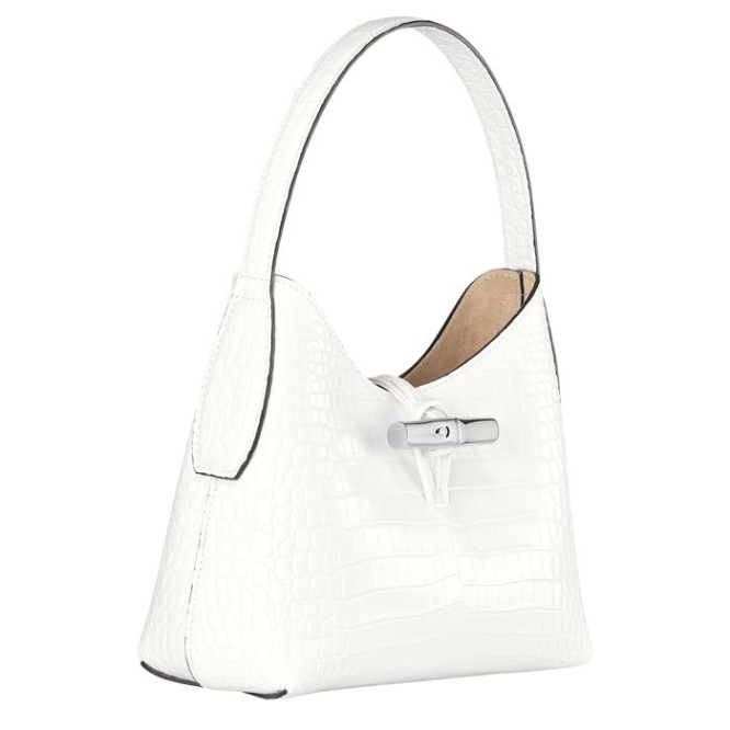 Women's Longchamp Roseau XS Shoulder Bags White | UAE-1724FS