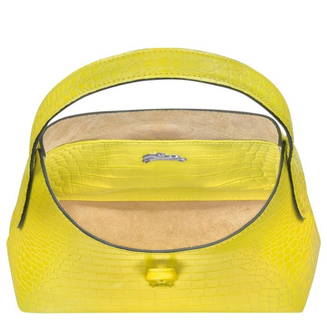 Women's Longchamp Roseau XS Shoulder Bags Yellow | UAE-2154PD