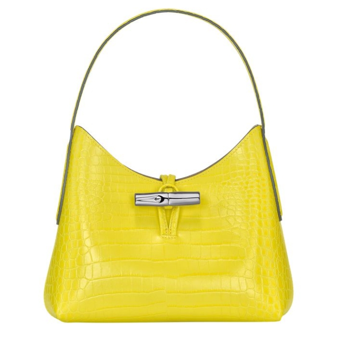 Women\'s Longchamp Roseau XS Shoulder Bags Yellow | UAE-2154PD