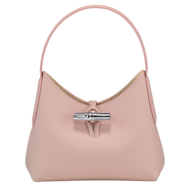 Women\'s Longchamp Roseau XS Shoulder Bags Light Pink | UAE-6340WE