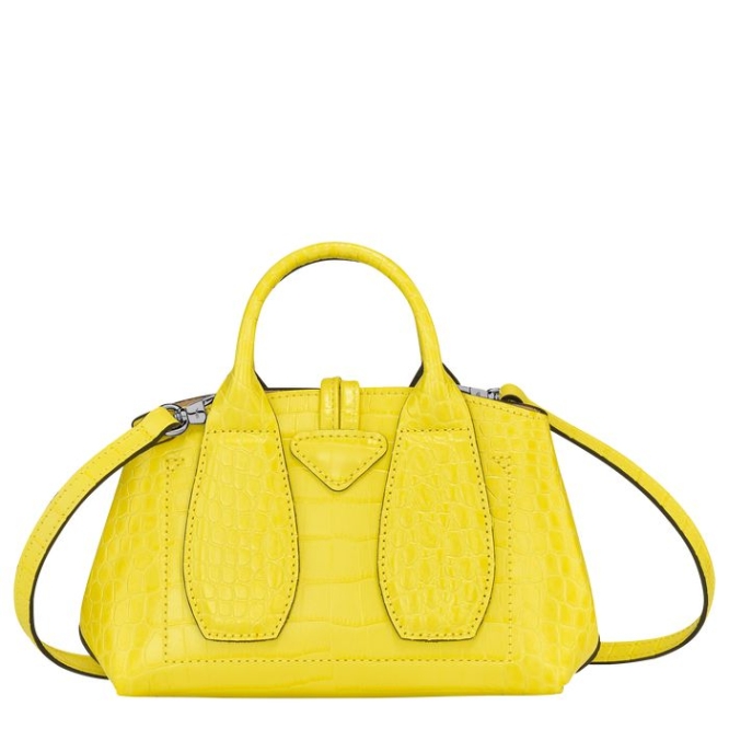 Women's Longchamp Roseau XS Top-handle Bags Yellow | UAE-1847YC