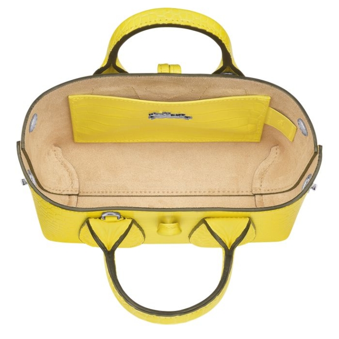 Women's Longchamp Roseau XS Top-handle Bags Yellow | UAE-1847YC