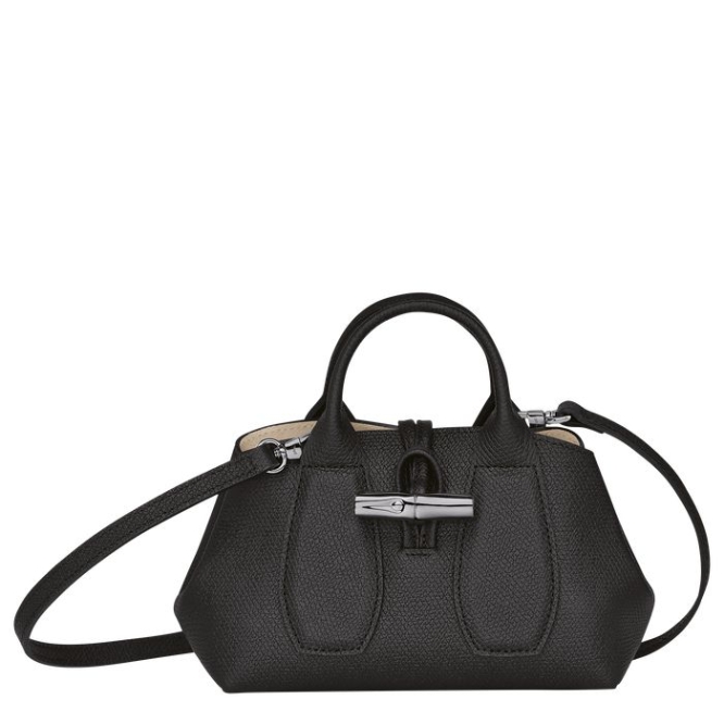 Women\'s Longchamp Roseau XS Top-handle Bags Black | UAE-2705HG