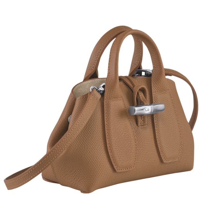 Women's Longchamp Roseau XS Top-handle Bags Beige | UAE-7803BX