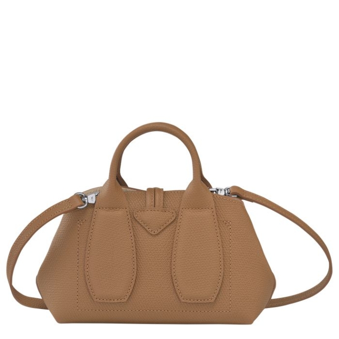 Women's Longchamp Roseau XS Top-handle Bags Beige | UAE-7803BX