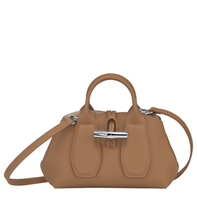 Women\'s Longchamp Roseau XS Top-handle Bags Beige | UAE-7803BX