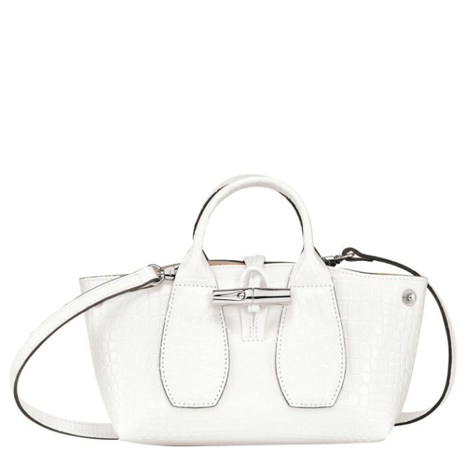 Women's Longchamp Roseau XS Top-handle Bags White | UAE-9357HC