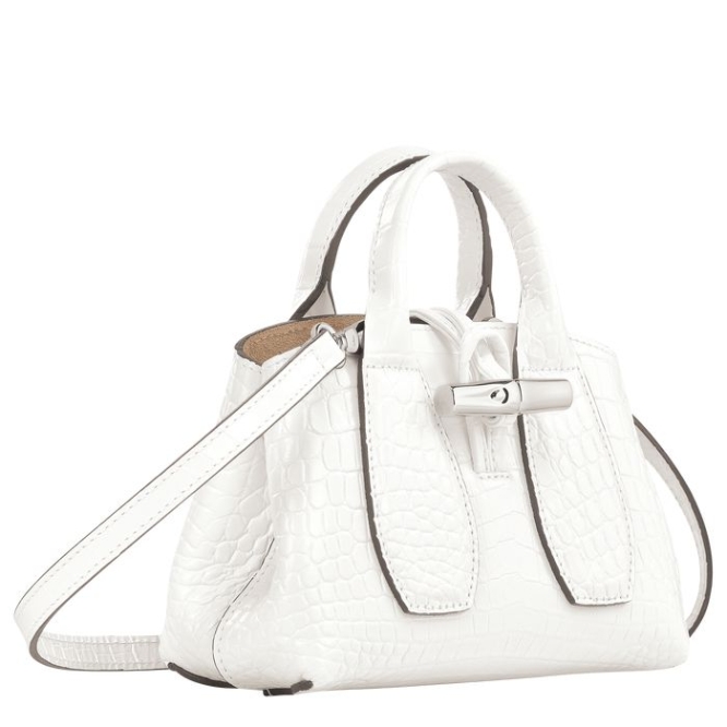 Women's Longchamp Roseau XS Top-handle Bags White | UAE-9357HC