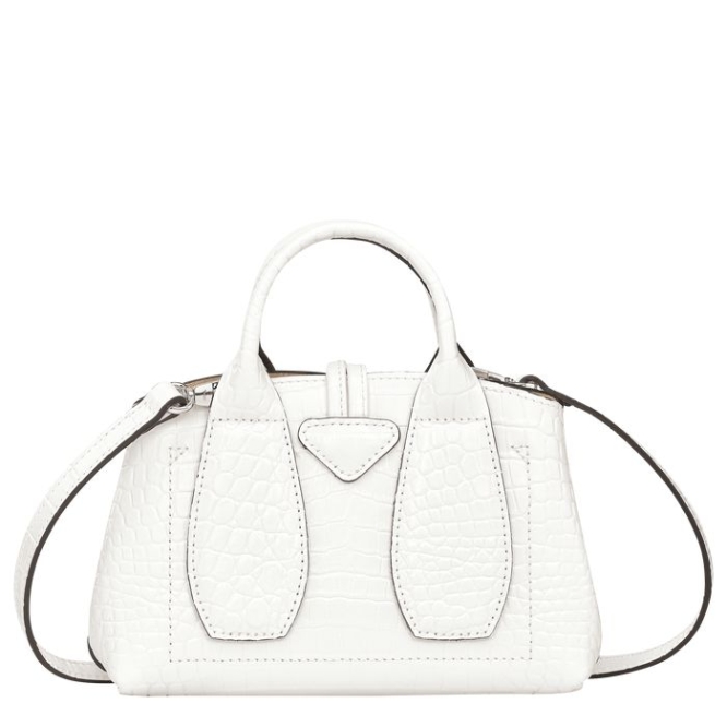 Women's Longchamp Roseau XS Top-handle Bags White | UAE-9357HC