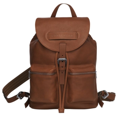 Men's Longchamp 3D M Backpacks Brown | UAE-5136QU