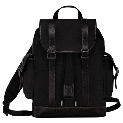 Men's Longchamp Boxford Backpacks Black | UAE-2986ST