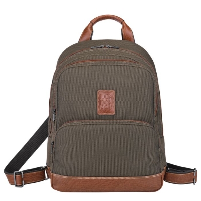 Men's Longchamp Boxford Backpacks Brown | UAE-8034MT