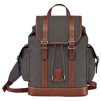 Men's Longchamp Boxford Backpacks Brown | UAE-9625GS