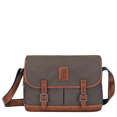 Men's Longchamp Boxford Crossbody Bags Brown | UAE-2463IU