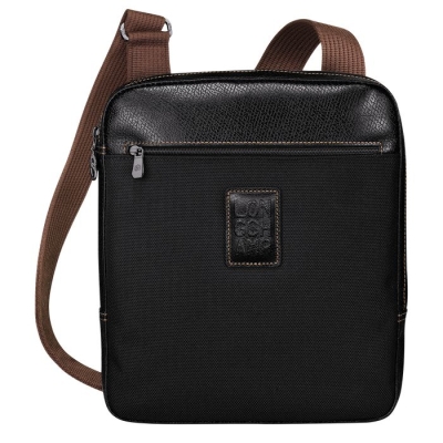 Men's Longchamp Boxford L Crossbody Bags Black | UAE-3980PW