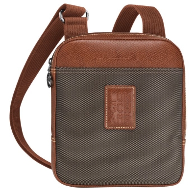 Men's Longchamp Boxford S Crossbody Bags Brown | UAE-7921QR