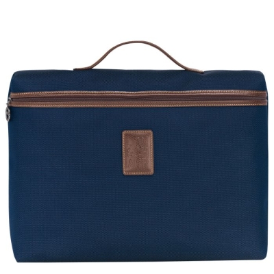 Men's Longchamp Boxford S Document Holders Navy | UAE-2408NL