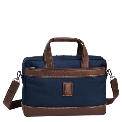 Men's Longchamp Boxford S Document Holders Navy | UAE-3562VT