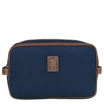 Men's Longchamp Boxford Toiletry Bags Navy | UAE-5094BA