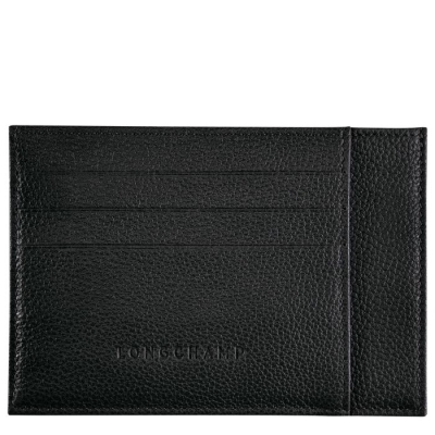 Men's Longchamp Le Foulonné Cardholders & Coin Purses Black | UAE-0752GM