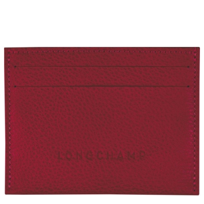 Men's Longchamp Le Foulonné Cardholders & Coin Purses Red | UAE-2745DI