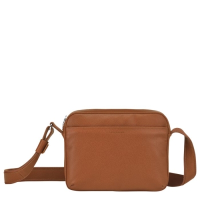 Men's Longchamp Le Foulonné Crossbody Bags Brown | UAE-7852JG