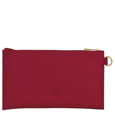 Men's Longchamp Le Foulonné Pouches & Cases Red | UAE-2974RW