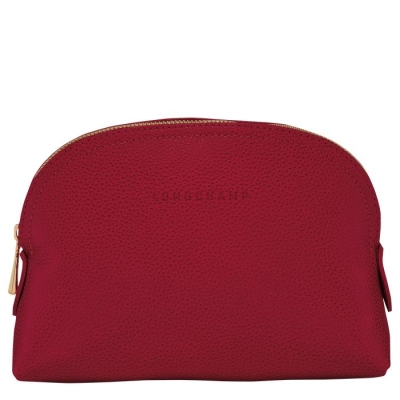 Men's Longchamp Le Foulonné Pouches & Cases Red | UAE-4829WX