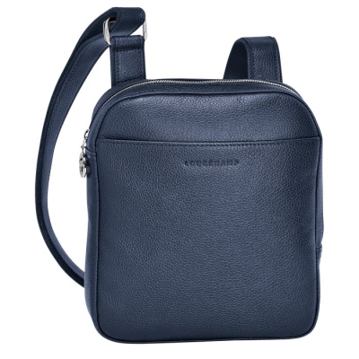 Men's Longchamp Le Foulonné S Crossbody Bags Navy | UAE-7623IX