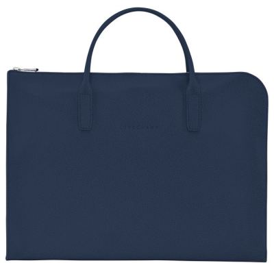 Men's Longchamp Le Foulonné S Document Holders Navy | UAE-7381OT